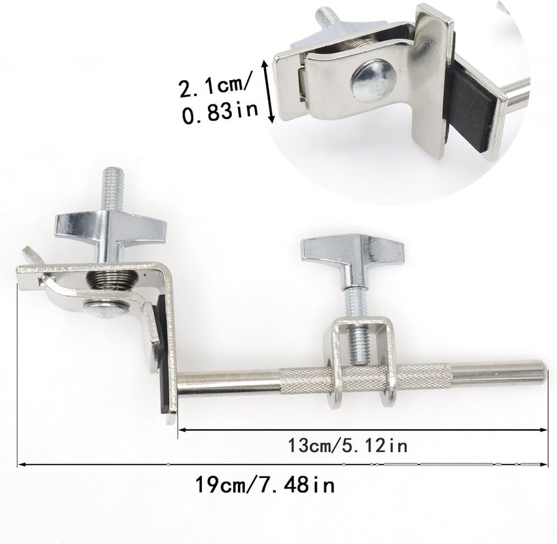 CashBeat Silver Adjustable Standard Drum Cowbell Mount, Cowbell Holder Percussion Accessory with Parallel Action Jaws, Ideal for Bass Drum Hoop Up or Down Adjustment, Essential Drummer Drum Hardware - Image 3